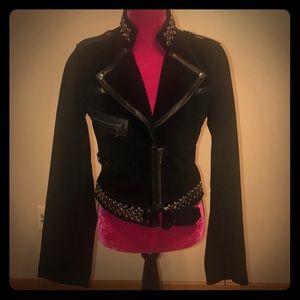 Marciano Suede Studded Blazer